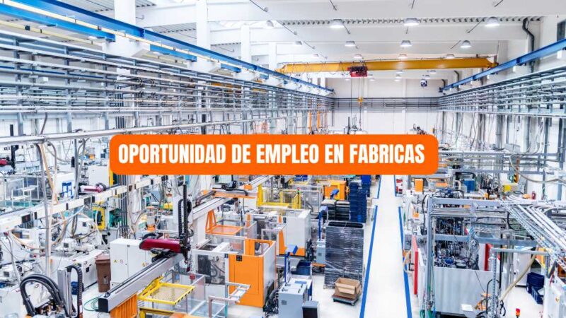 Oportunidad de empleo en fábricas en España